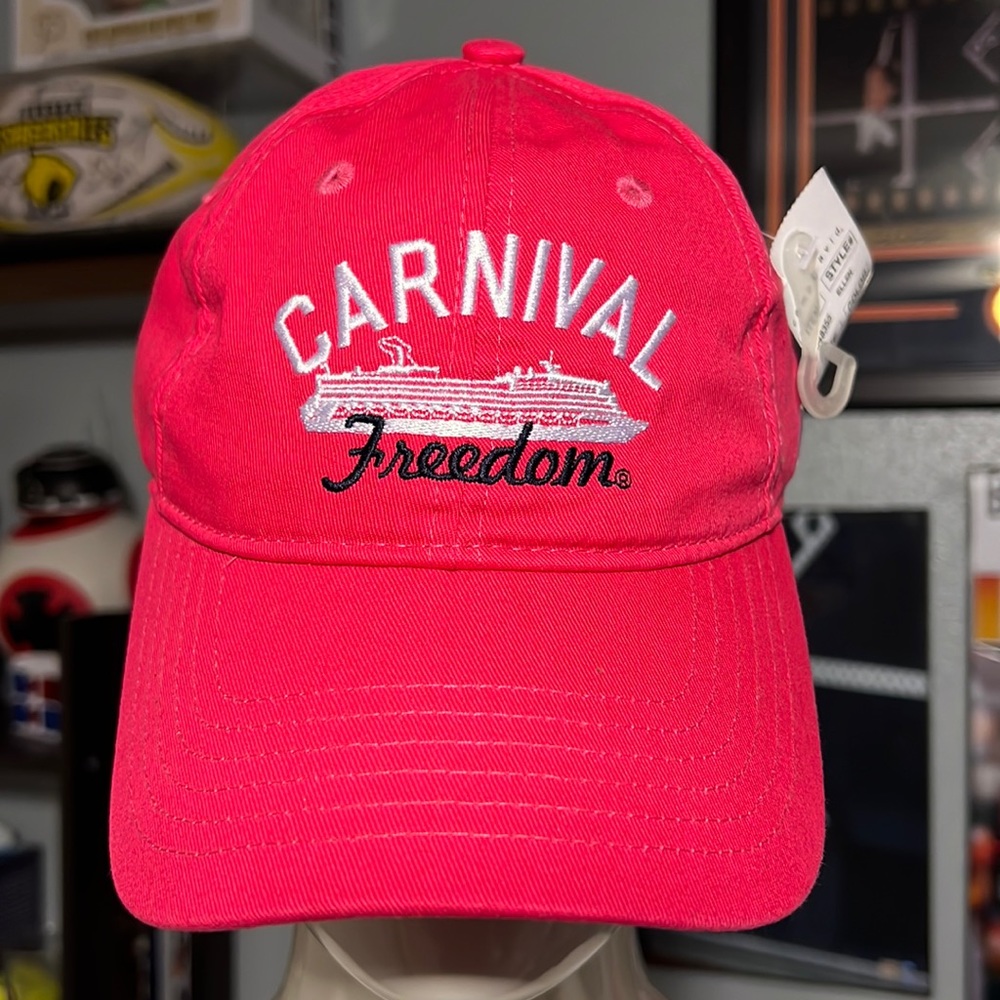 Carnival Freedom Ship hat size Adjustable Velcro color is pink nwt